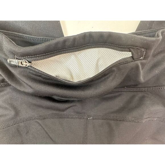 Nike Leggings Womens Small Cropped Mesh Panels Dri Fit Running Black Athletic - Picture 10 of 16